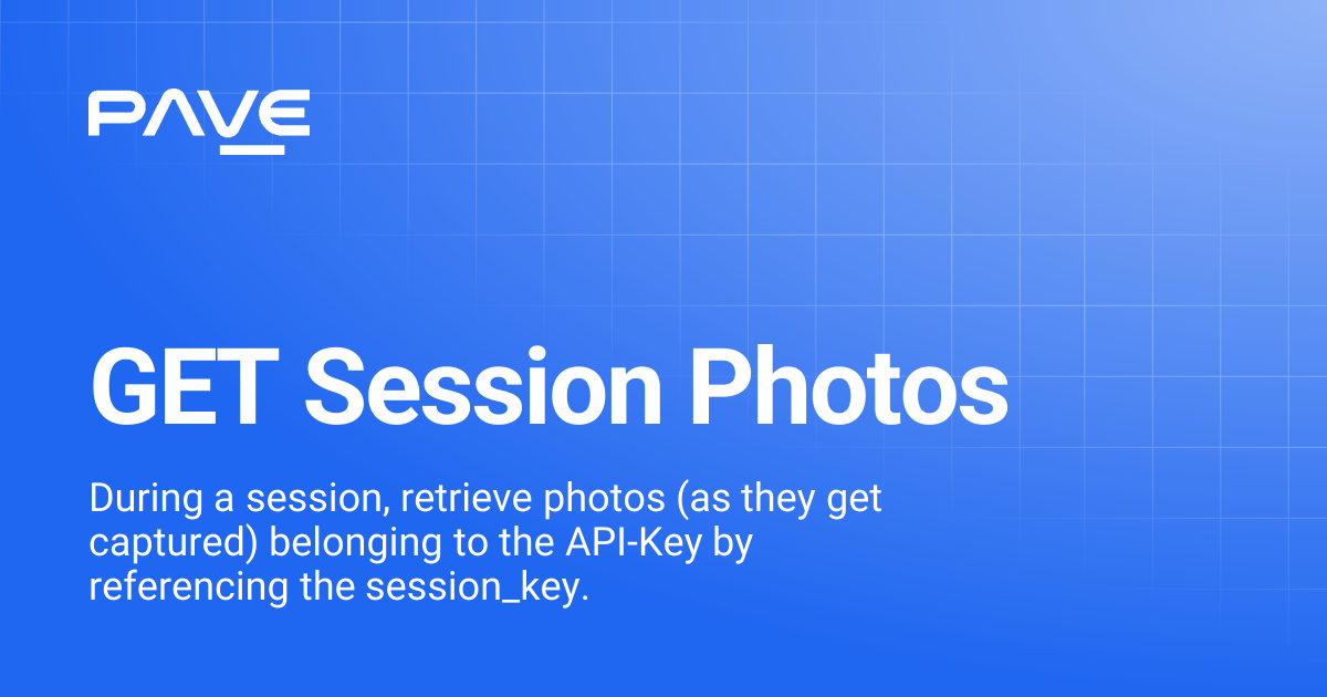 GET Session Photos | PAVE Automated Inspection API